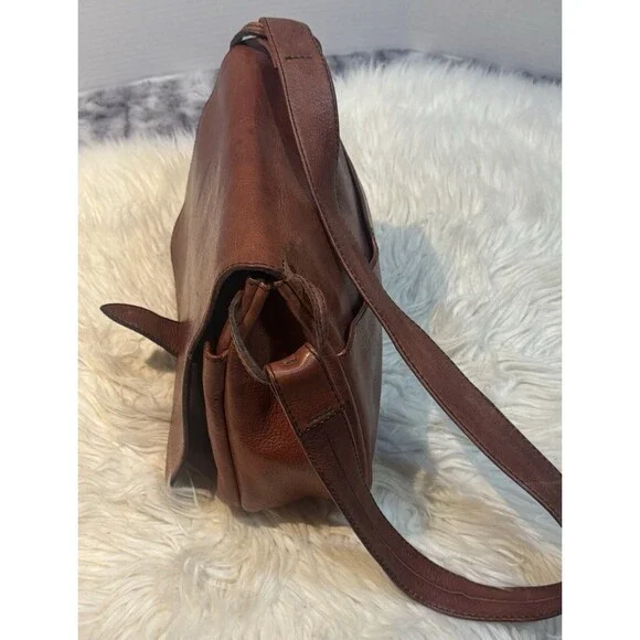 VTG 70s F.Clegg Genuine, Leather Shoulder Bag Purse Frank Clegg Boho Western - Picture 14 of 15